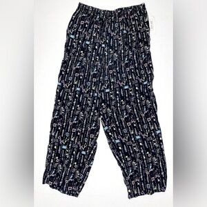 Vintage David Dart Woman Antiquing Print Pants Black Size‎ 2X